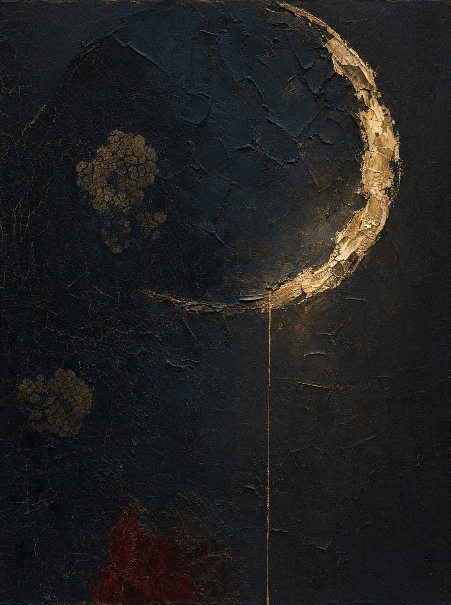 Moon — Lichen thallus, textured fine-art canvas by Eternal Fenix