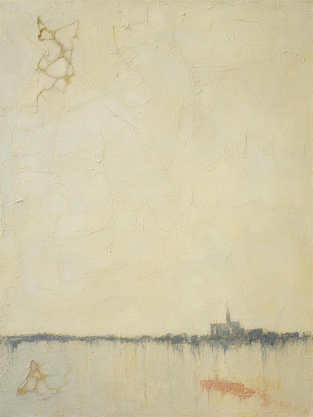 Cathedral III — Light palette, 18 x 24 in float framed canvas