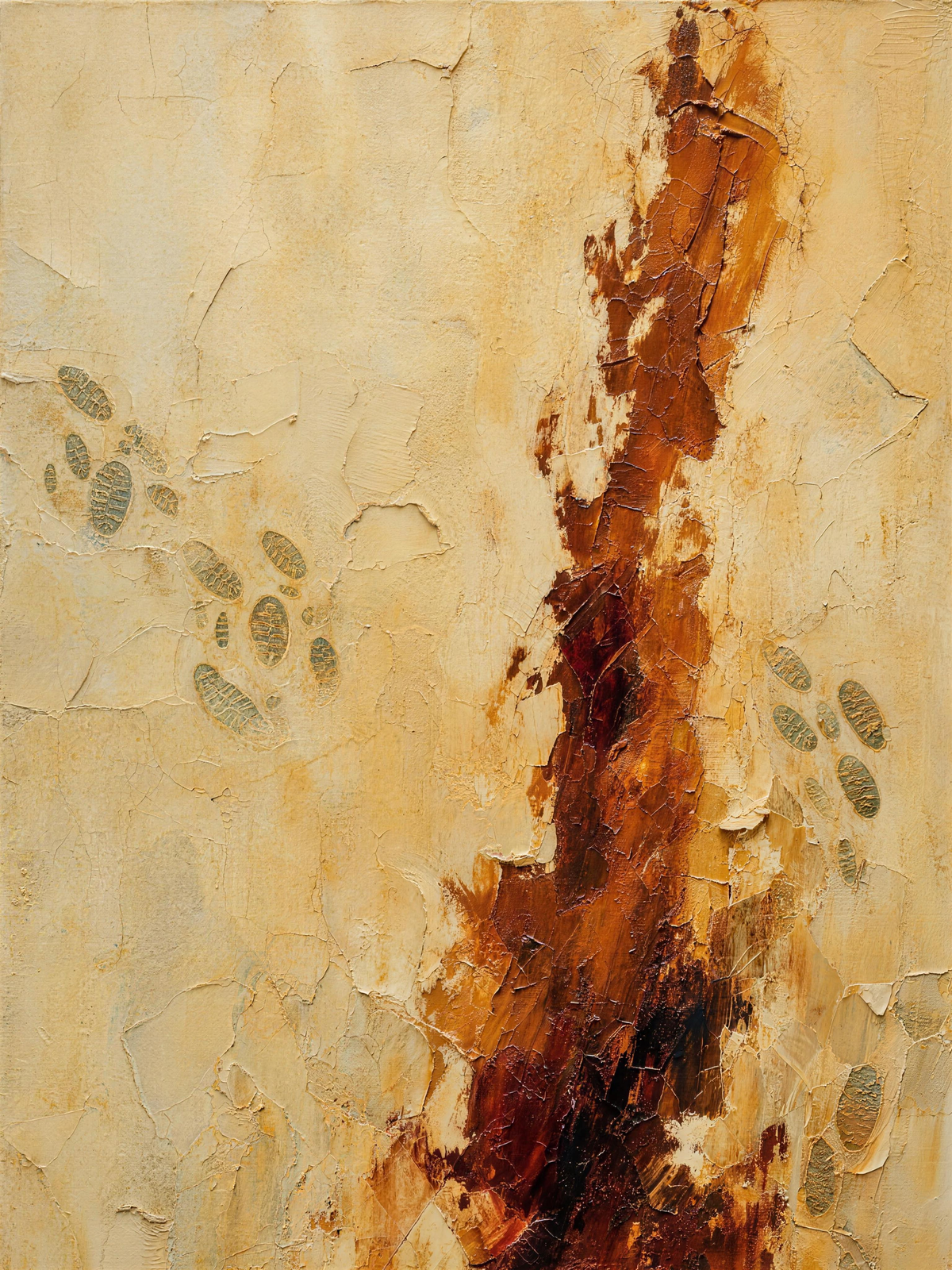Fire — Light palette, 18 x 24 in float framed canvas