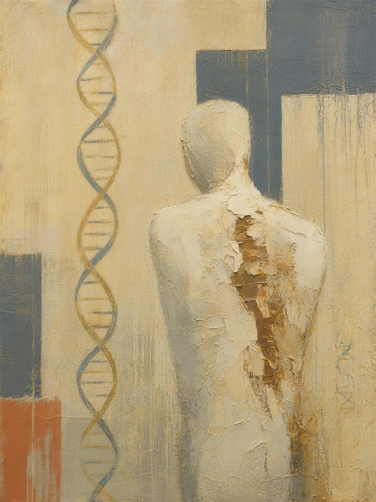Helix — Light palette, 18 x 24 in float framed canvas