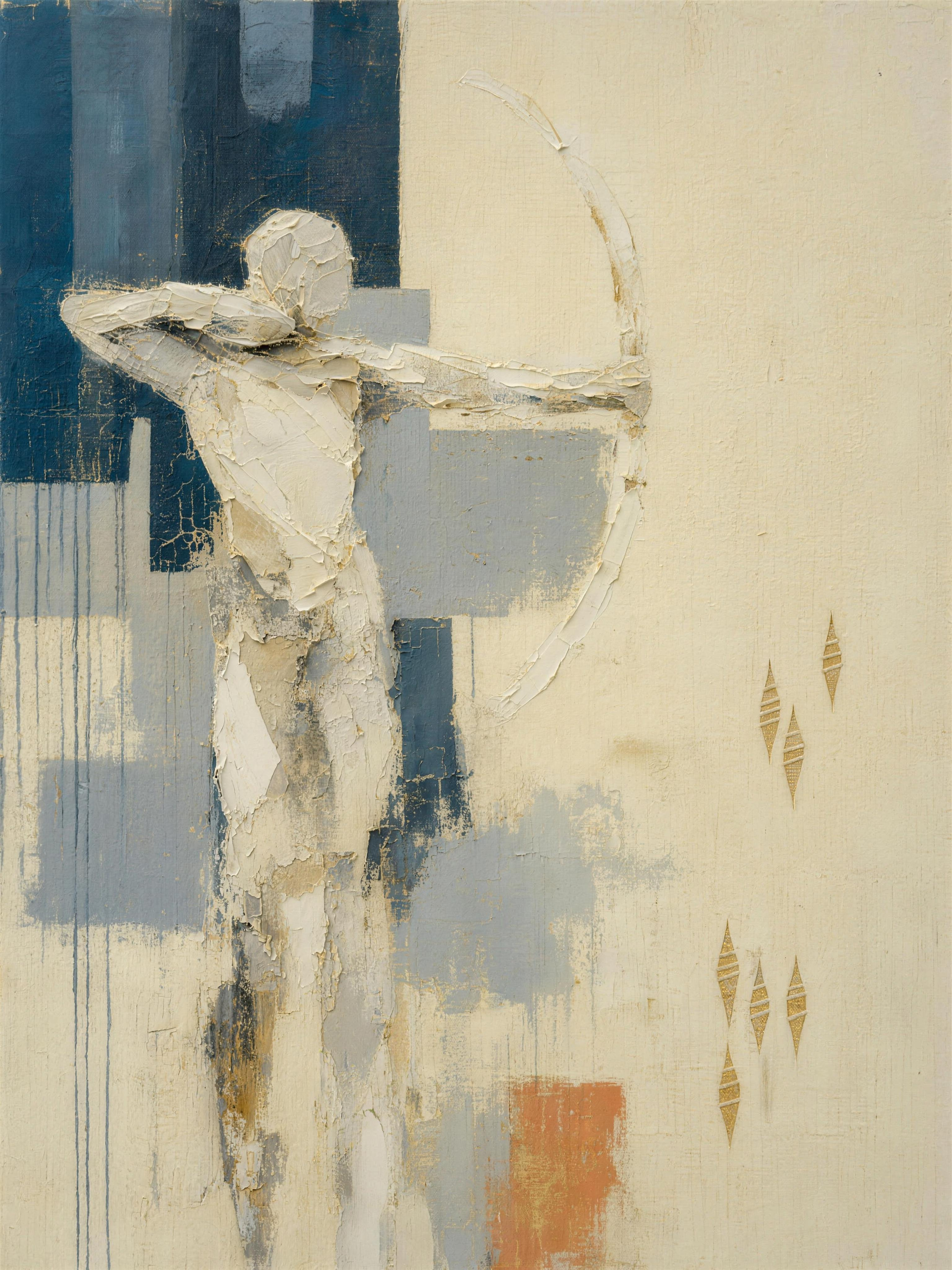 Archer, light palette — muscle spindles rendered as a drawn bow