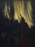 Aurora, dark palette — rod outer-segment discs rendered as night-sky light