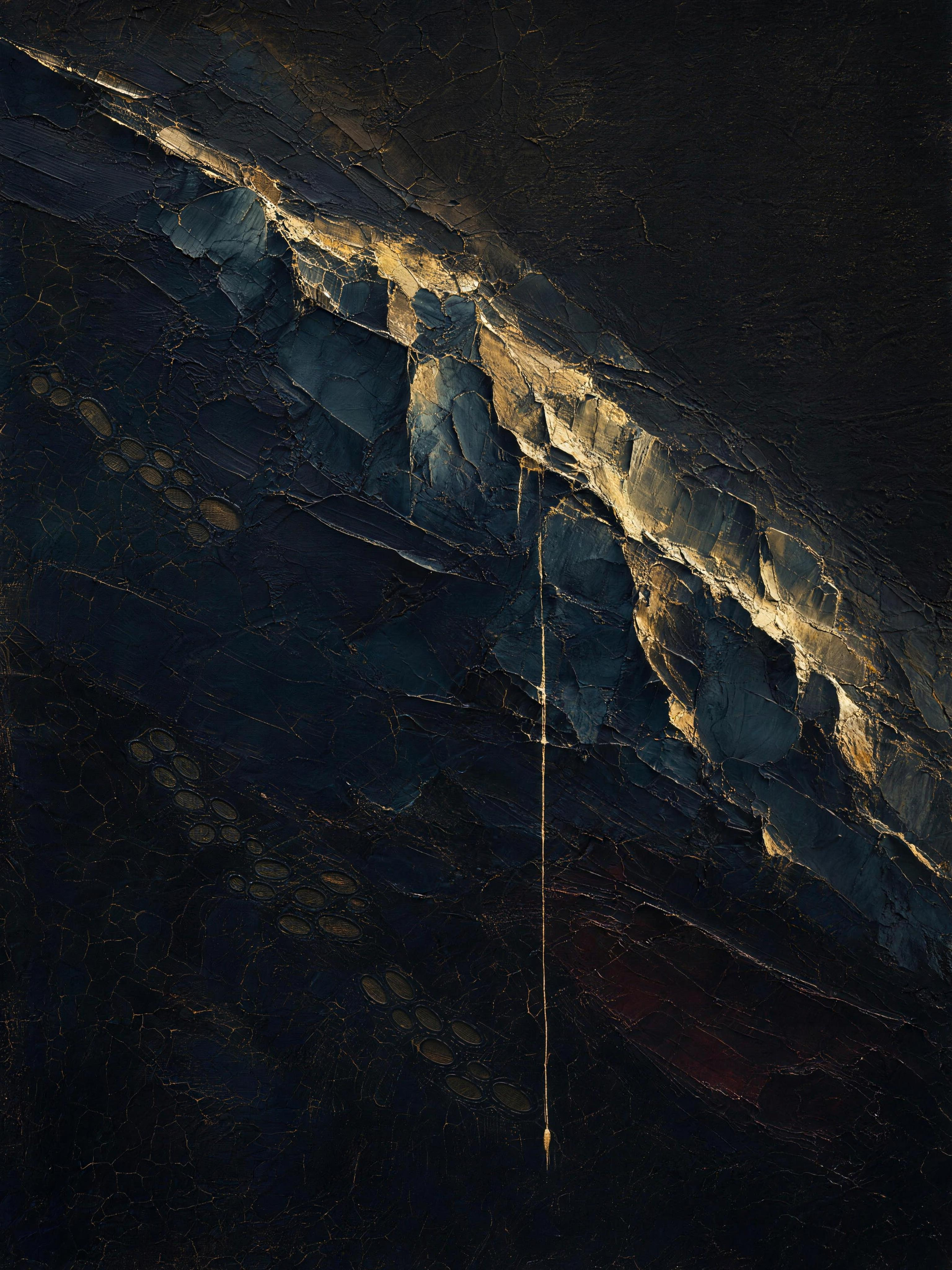 Glacier, dark palette — cartilage lacunae rendered as ice
