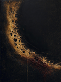 Iris Void — Dark palette, 18 x 24 in float framed canvas