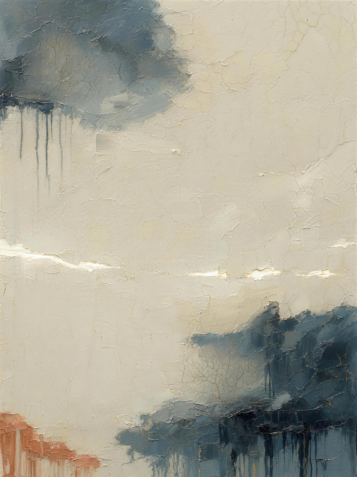 Lightning II — Light palette, 18 x 24 in float framed canvas
