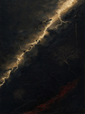 Lightning V — Dark palette, 18 x 24 in float framed canvas