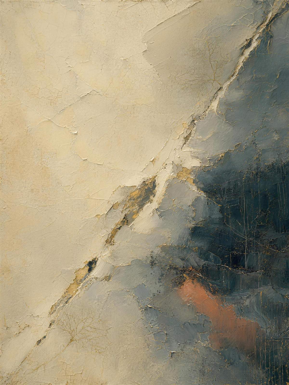 Lightning V — Light palette, 18 x 24 in float framed canvas