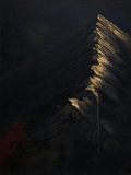 Mountain II — Dark palette, 18 x 24 in float framed canvas