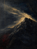 Mountain IV — Dark palette, 18 x 24 in float framed canvas