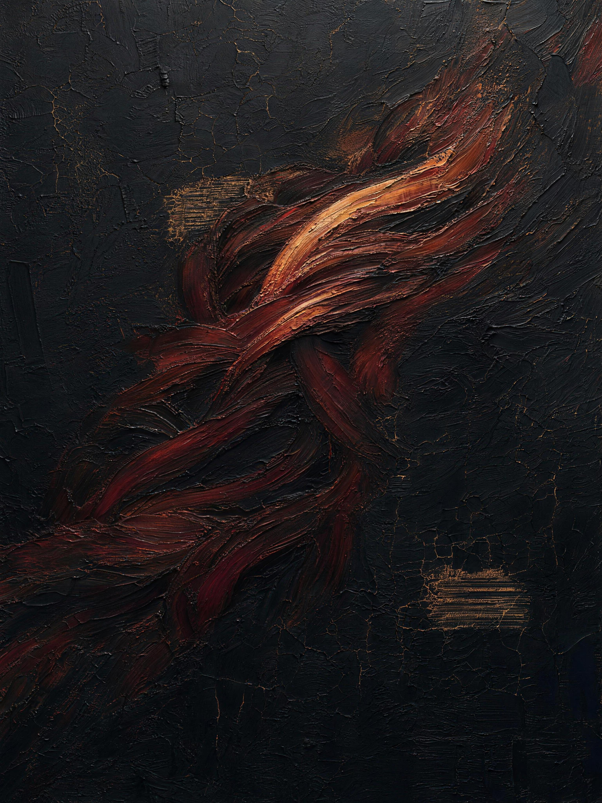 Muscles — Dark palette, 18 x 24 in float framed canvas