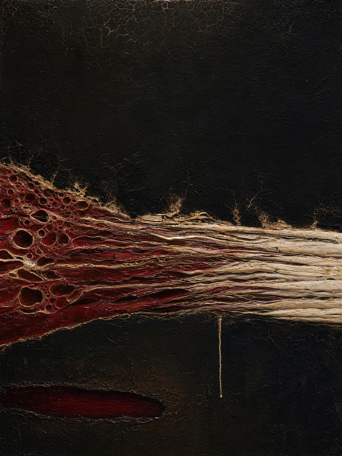 Muscles V — Dark palette, 18 x 24 in float framed canvas
