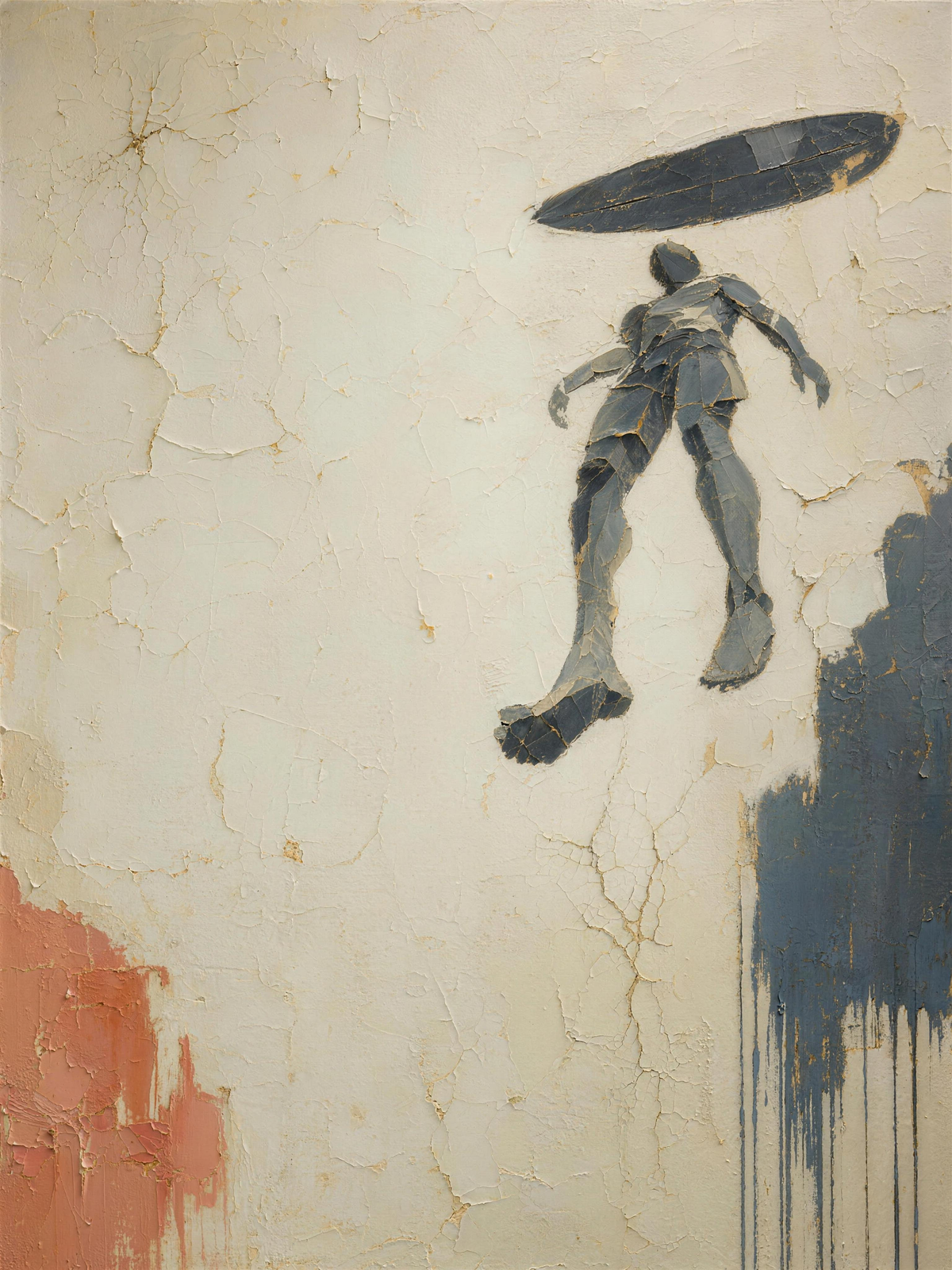 Surfer V — Light palette, 18 x 24 in float framed canvas