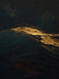 Water — Dark palette, 18 x 24 in float framed canvas