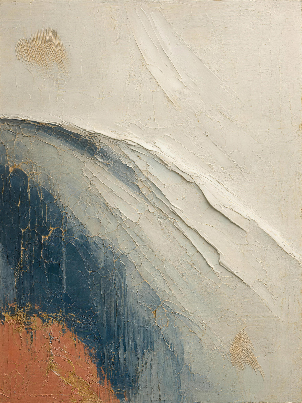 Wave II — Light palette, 18 x 24 in float framed canvas