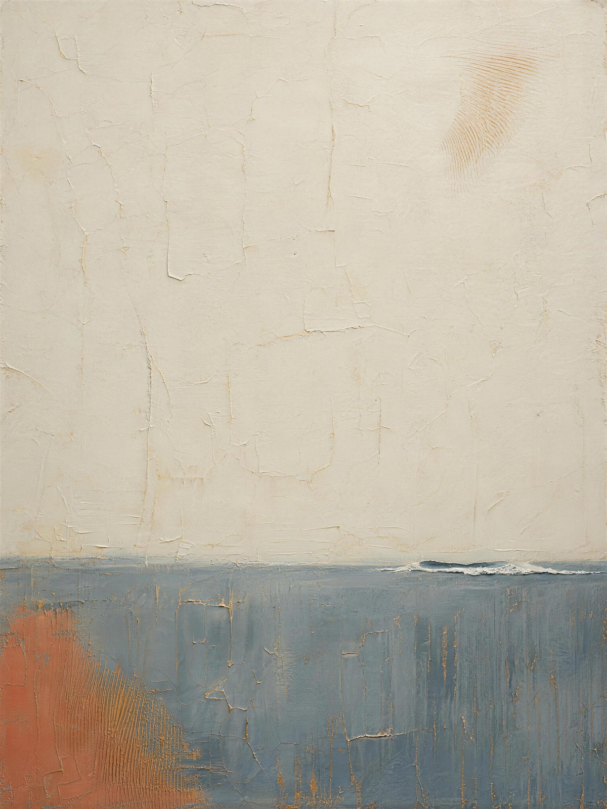 Wave III — Light palette, 18 x 24 in float framed canvas