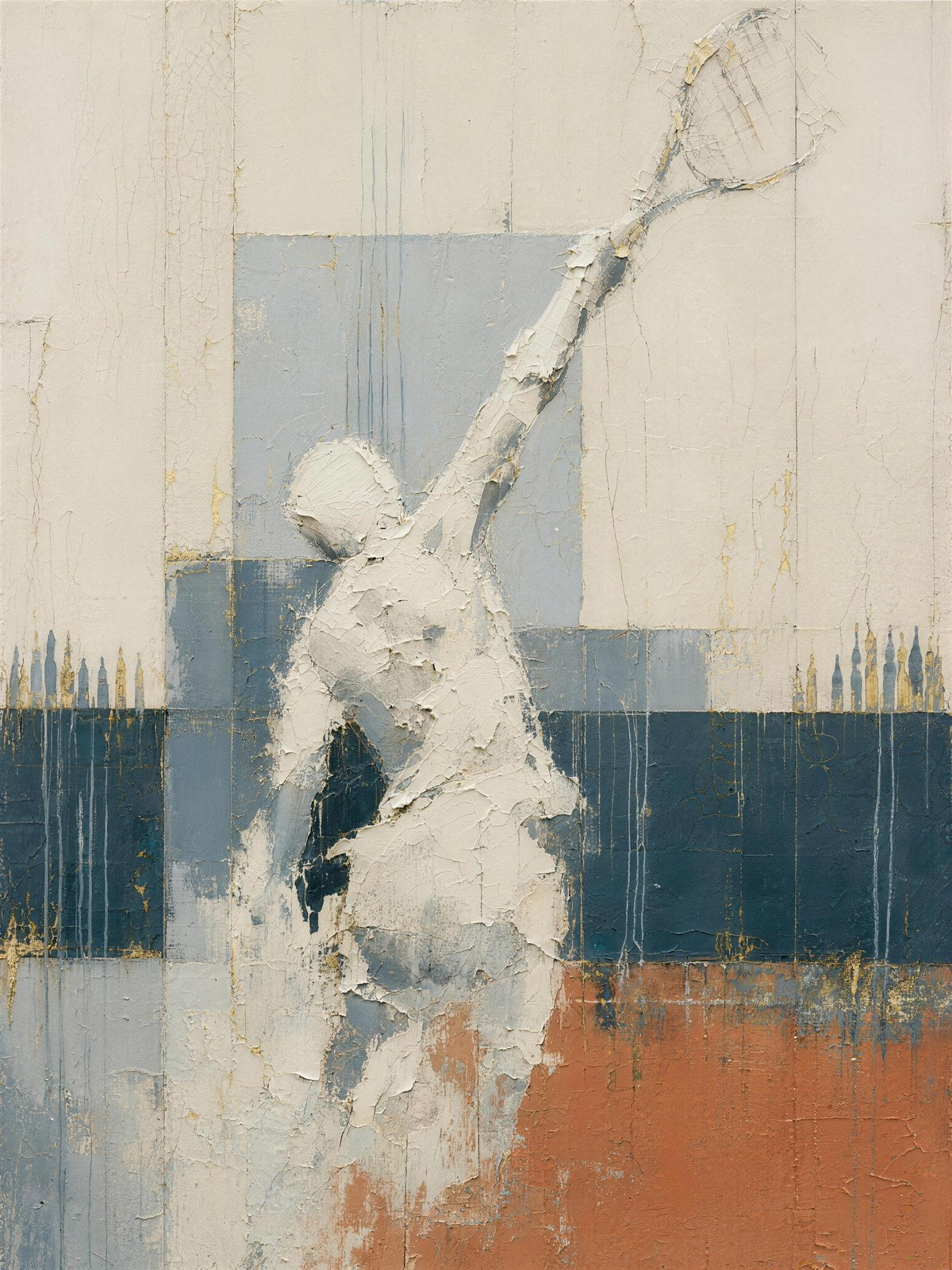 Tennis — Light palette, textured fine-art canvas by Eternal Fenix