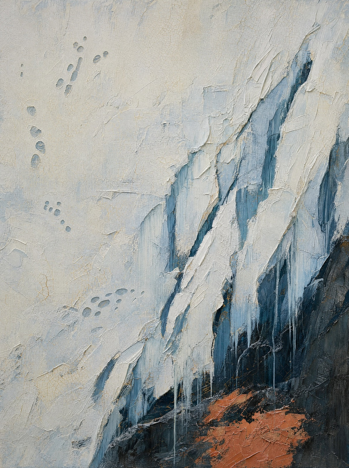 Glacier — Cartilage lacunae, textured fine-art canvas by Eternal Fenix