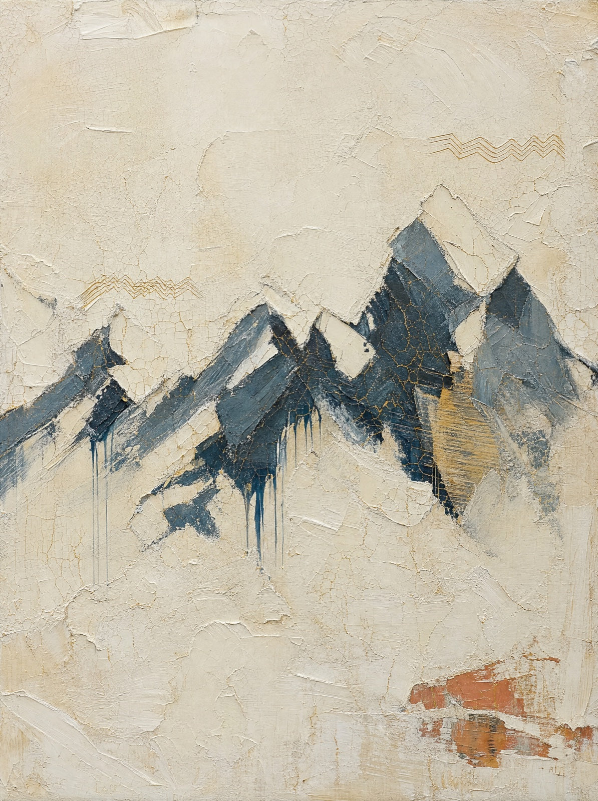 Mountain — Collagen crimp, textured fine-art canvas by Eternal Fenix