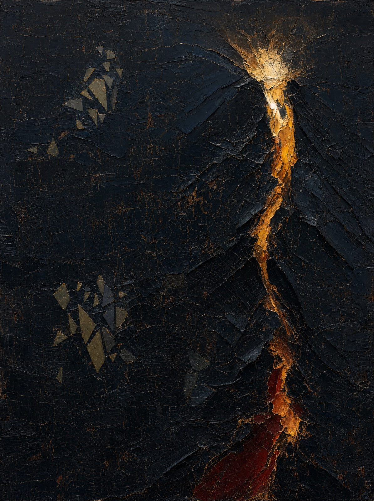 Volcano — Mineral crystals, textured fine-art canvas by Eternal Fenix
